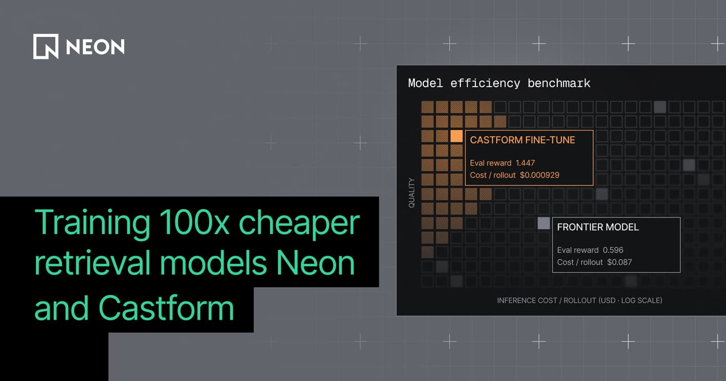 Training 100x Cheaper Retrieval models Neon and Castform
